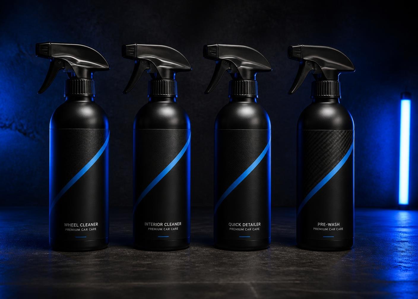 Synthetik black spray bottle lineup
